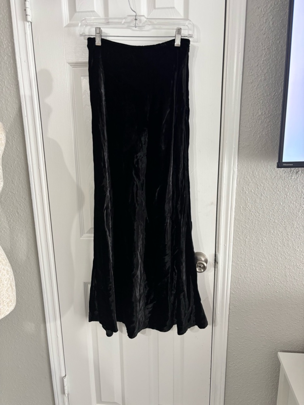 Black Velvet Maxi Skirt - Sleek Women's Skirt
